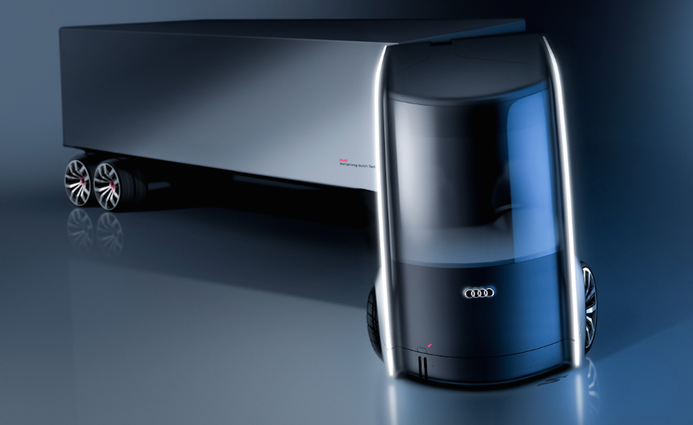 How About this Pair Of Futuristic Electric Semi Truck Concepts, Designed for Audi? The Fast
