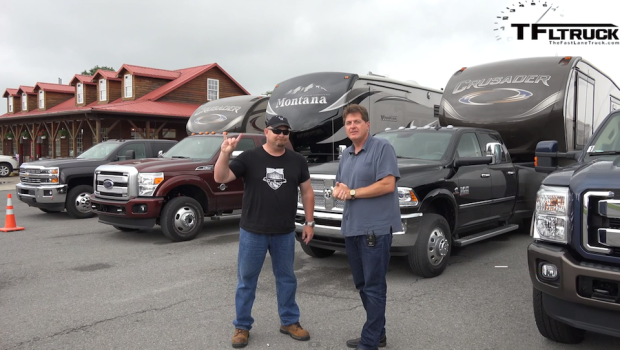 2015 Ford F 350 Dually 5th Wheel Uphill Towing Comparison Video 