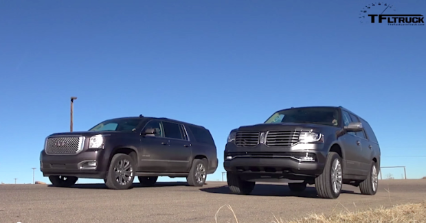 2015, gmc, yukon, denali, lincoln, navigator, drag, race