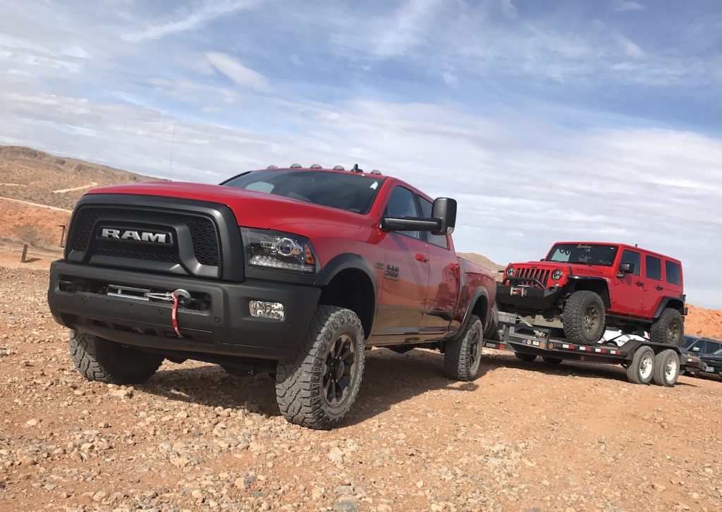 Towing on the Highway with the 2017 Ram Power Wagon 9,000 Lbs Trailer