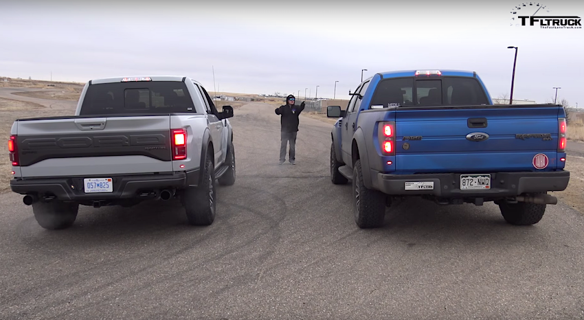 2017 Ford Raptor Ecoboost V6 Vs V8 Old New 2017 Ford Raptor Ecoboost V6 Vs V8 Old New Aluminum Steel Drag Race Video