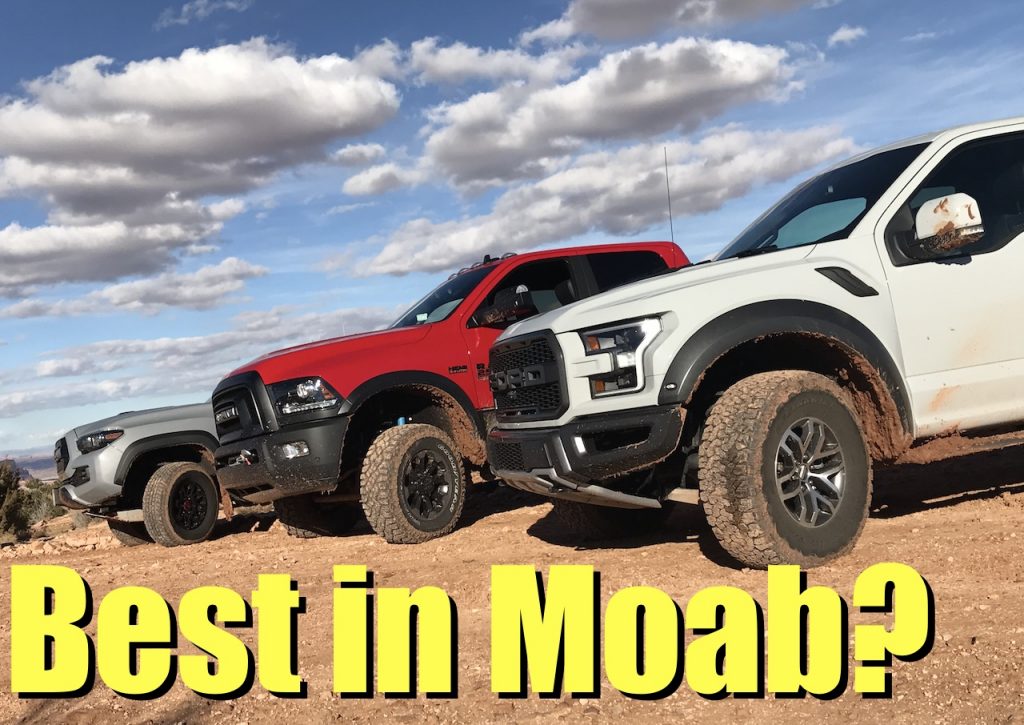 2017 Ford Raptor v. Toyota Tacoma TRD Pro v. Ram Power Wagon Moab Off-Road Mega Mashup [Video ... 2017 Ford Raptor v. Toyota Tacoma TRD Pro v. Ram Power Wagon Moab Off-Road Mega Mashup [Video ...