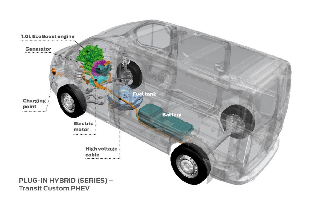 ford transit custom electric hybrid