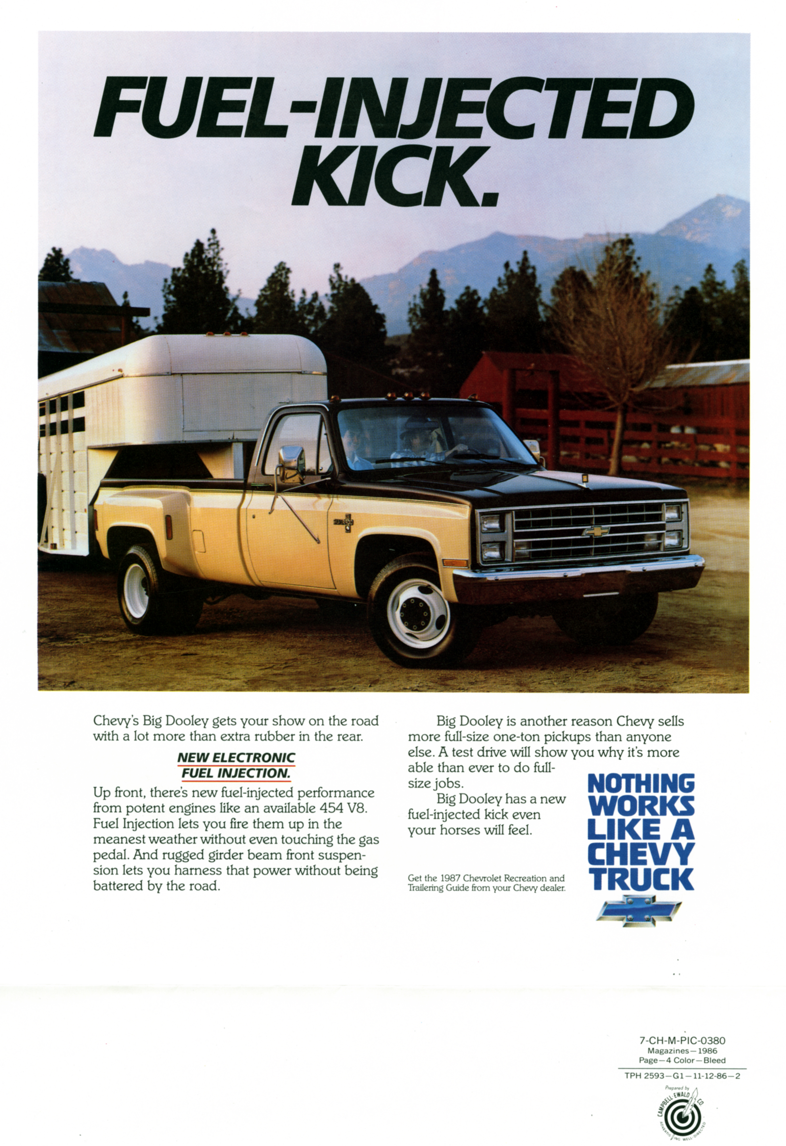 1987 Chevrolet truck advertisement featuring the C30 Silverado o - The