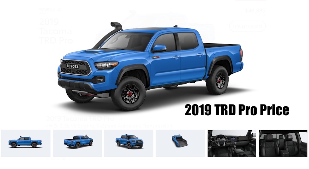 2019 Toyota Tacoma Configure Your Favorite Tacoma Including The