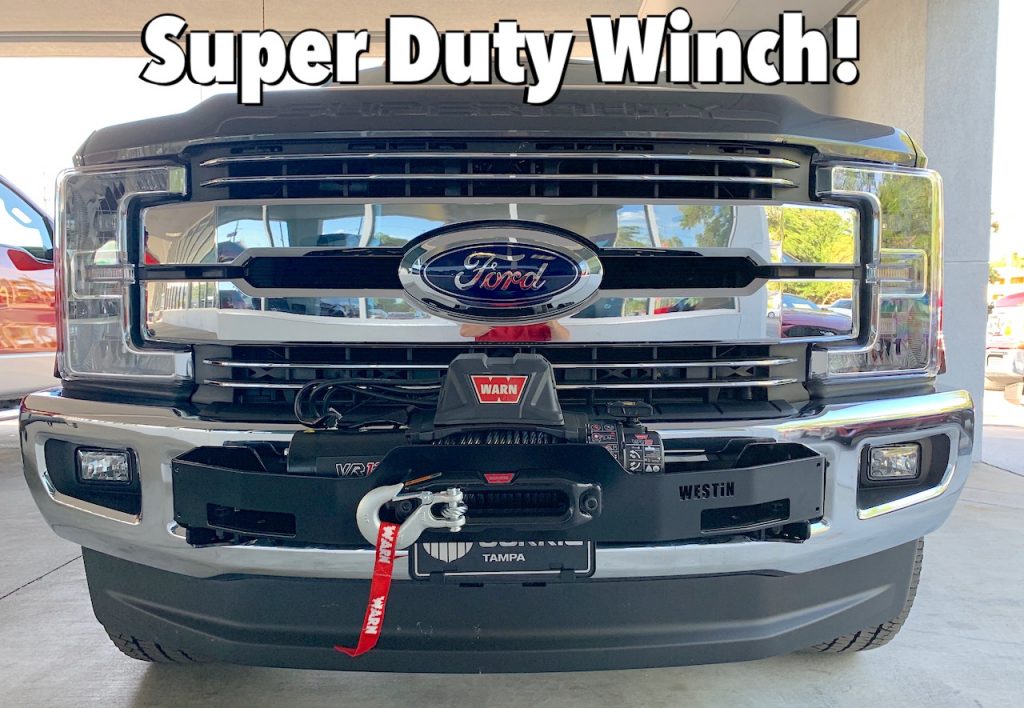 2019 2020 ford f250 super duty warn winch highboy