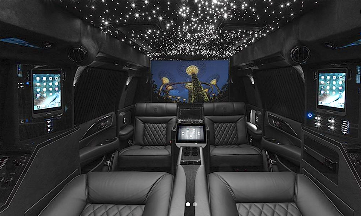 2021 Cadillac Escalade Limo Office Interior The Fast Lane Truck
