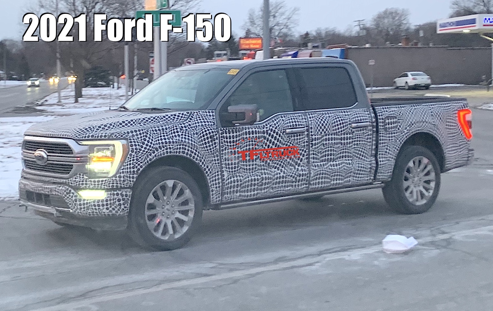 2021 Ford F 150 Prototype Caught Testing With All Led Lights Blaring Is This A Hybrid Spied In The Wild The Fast Lane Truck