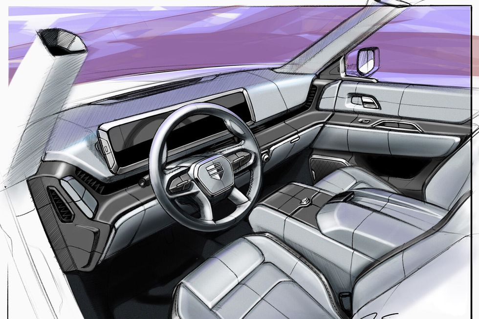 Lordstown Motors Shows Off Sketches Of The Endurance Pickup's Interior Before Its June 25 Reveal