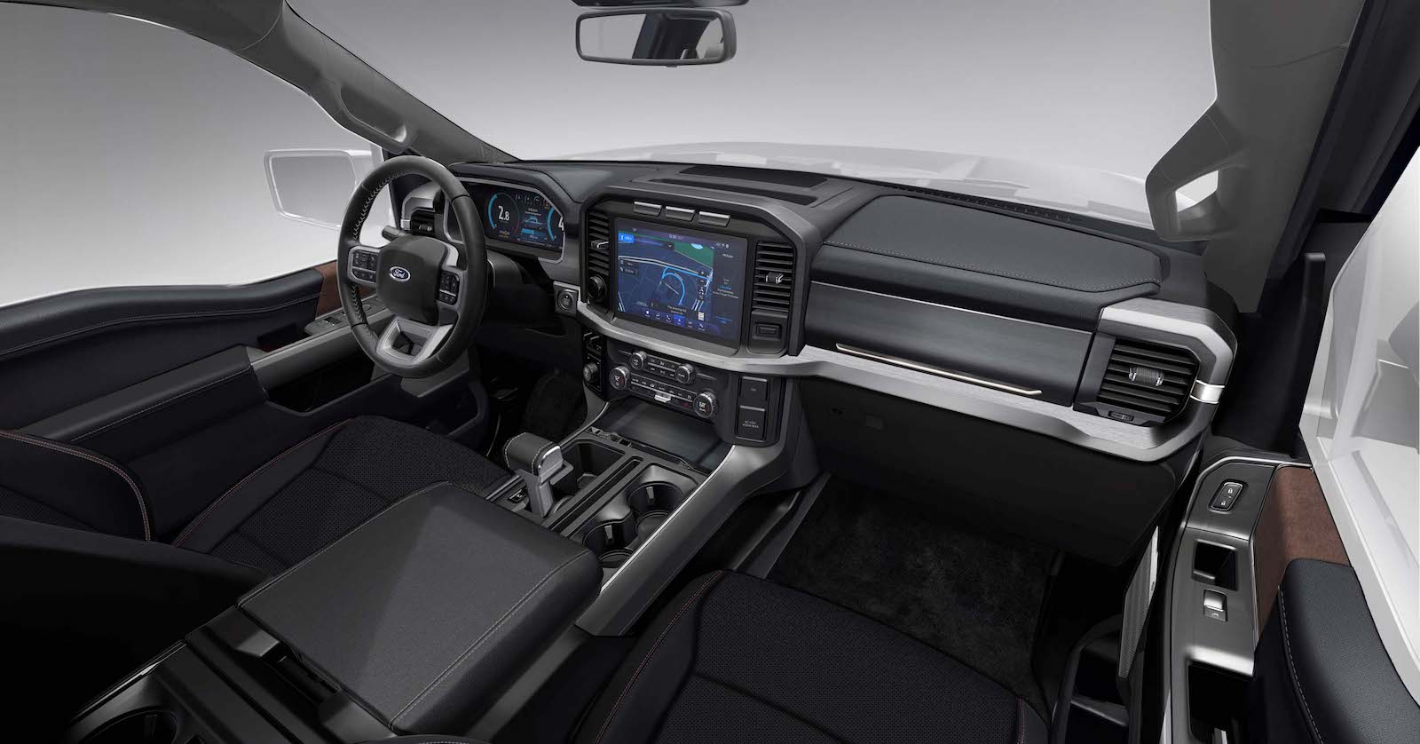 2021-ford-F-150-interior-Lariat-Black - The Fast Lane Truck